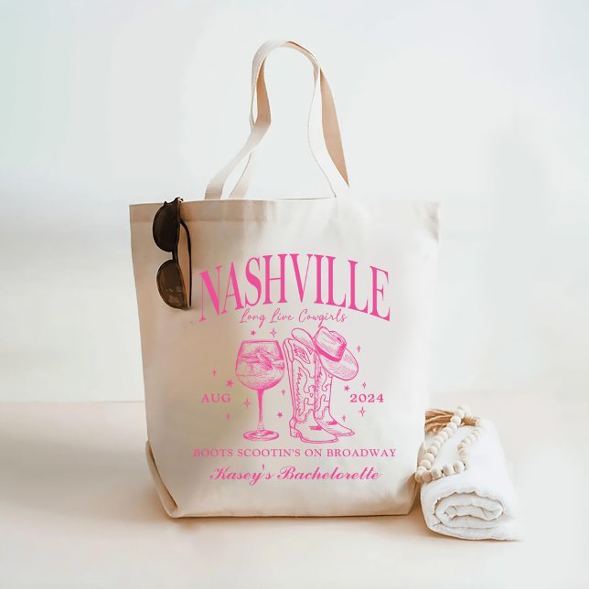 Bolsa Tote Coquetel Nashville Bachelorette Rodeo Personalizad (Criador carregado)