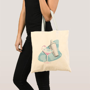 Bolsa Tote Coquetel Pink Martini e Shaker de Prata