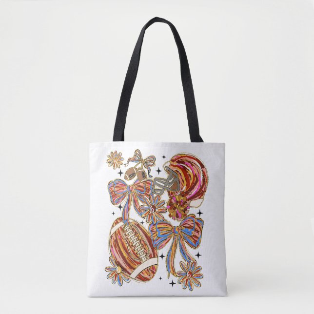 Bolsa Tote Coquette de Futebol BrushAVC (Frente)