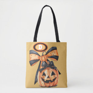 Bolsa Tote Coquette Pumpkin Vintage Design Monograma