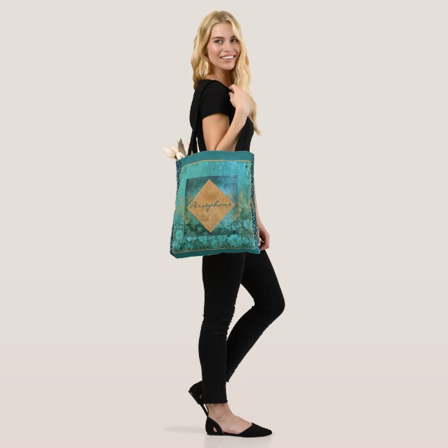 Bolsa Tote Cor aqua verde-veridiana branca (No(a) Modelo)