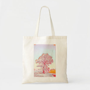Bolsa Tote Cor da água moderna das árvores neves coloridas