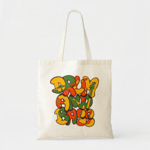 Bolsa Tote cor da reggae do cilindro e do baixo - logotipo,