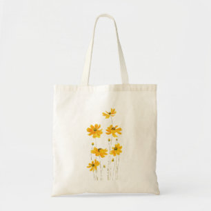 Bolsa Tote cor d'água da flor de laranja cosmos