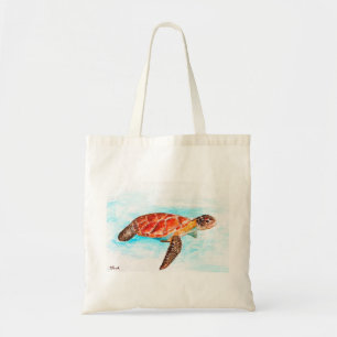 Bolsa Tote Cor d'água da tartaruga-do-mar