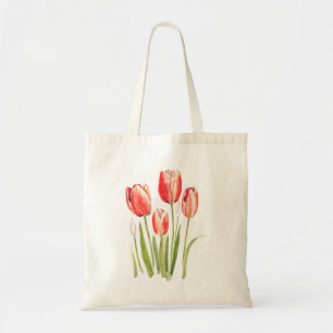 Bolsa Tote Cor d'água das tulipas laranja