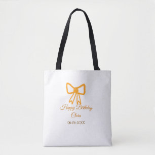 Bolsa Tote Cor d'água do arco cor de laranja amarela retro fe