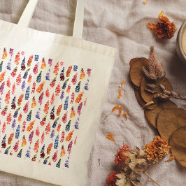 Bolsa Tote Cor d'água do padrão das flores rosadas