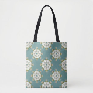 Bolsa Tote Cor damasco com elementos abstratos