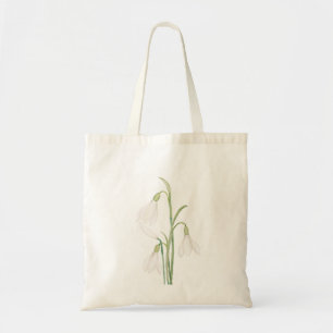 Bolsa Tote cor-de-água das flores de neve angélicas