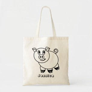 Bolsa Tote Cor de DIY seus próprios miúdos personalizados