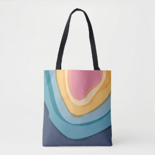 Bolsa Tote cor-de-rosa azul moderna