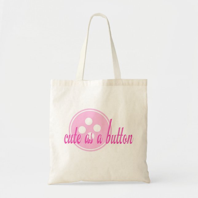 Bolsa Tote Cor-de-rosa como uma barra de botões (Frente)