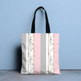 Bolsa Tote Cor-de-rosa das Cinzas brancas esbeltas