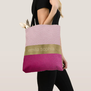 Bolsa Tote Cor-de-rosa e Fúchsia