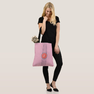 Bolsa Tote Cor-de-rosa e vermelho-coral personalizados