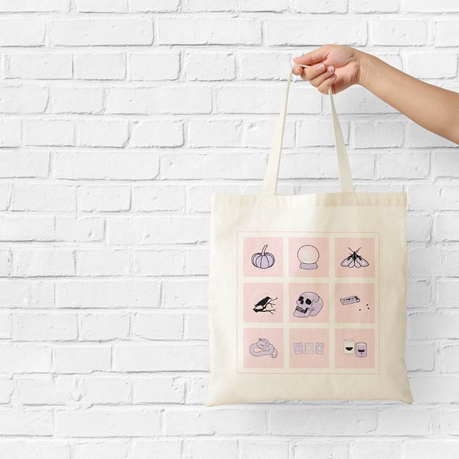 Bolsa Tote Cor-de-rosa estética e púrpura (Criador carregado)