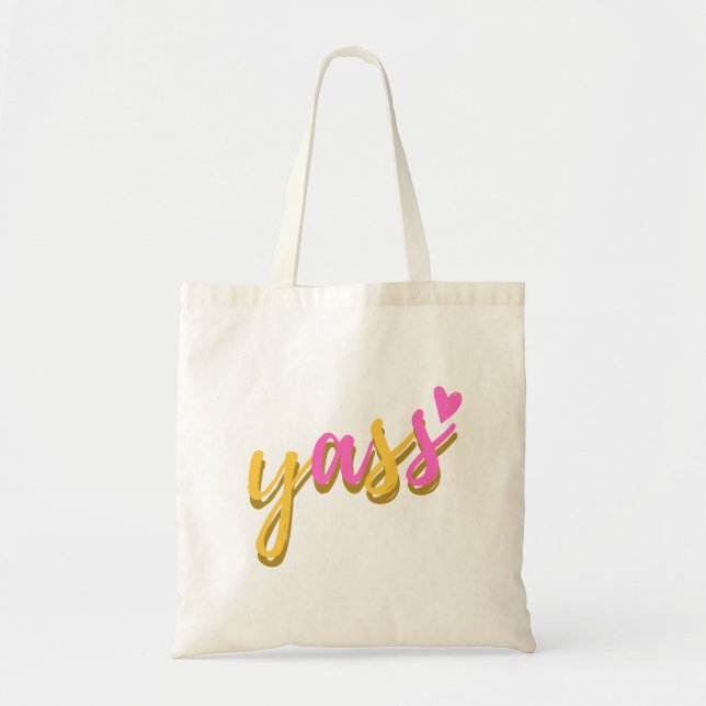 Bolsa Tote Cor-de-rosa-rosa - Yass - Letra Tot Bag (Frente)