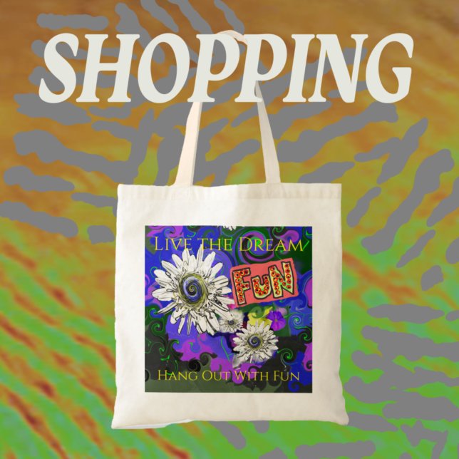 Bolsa Tote Cor Fresca Vibrante Divertida Feliz (Criador carregado)