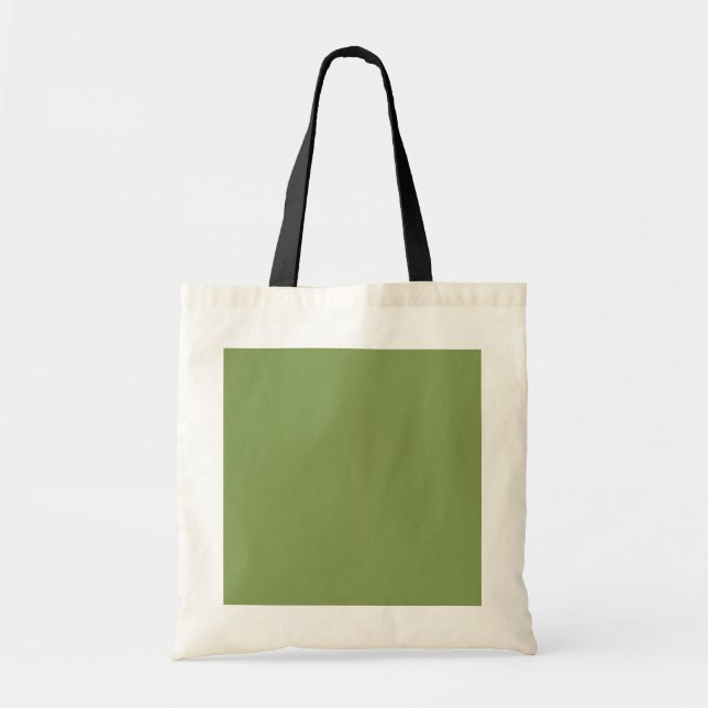 Bolsa Tote Cor Sólida de Fundo Verde do Moss Personalize isso (Frente)