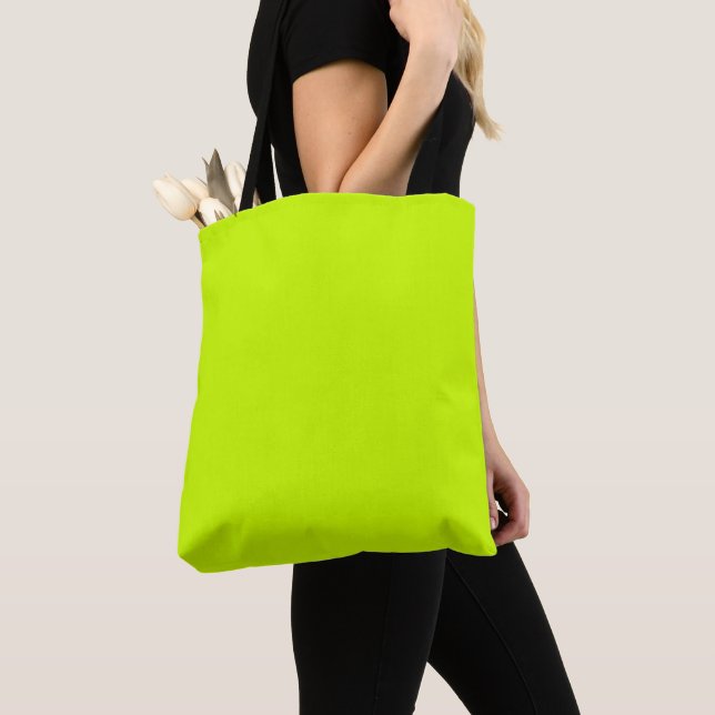 Bolsa Tote Cor sólida Lima Elétrica (Close Up)