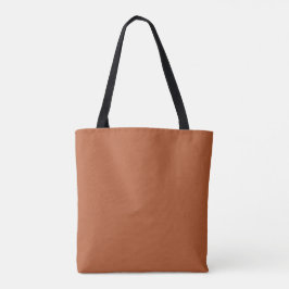 Bolsa Tote Cor Sólida Marrom Rust