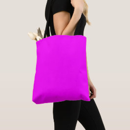 Bolsa Tote Cor Sólida Neon Magenta | Clássico