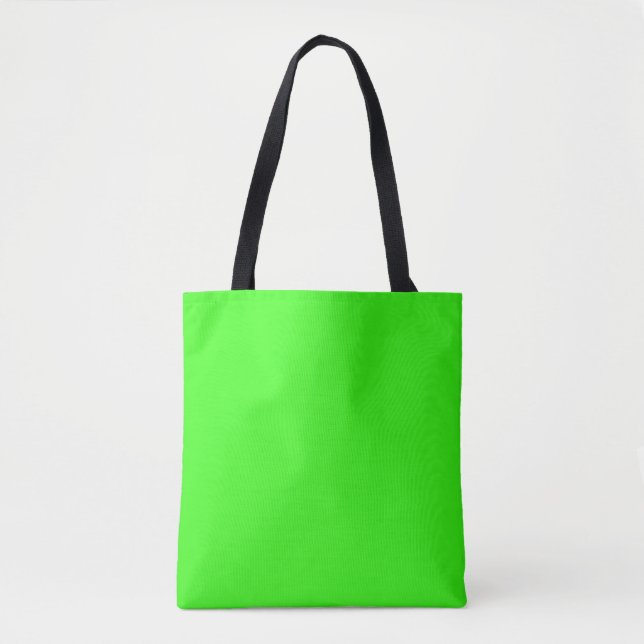 Bolsa Tote Cor Sólida Neon Verde (Frente)
