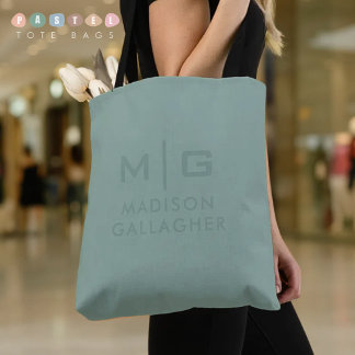 Bolsa Tote Cor Sólida Verde Musgo Sage Pastel Luz Suave