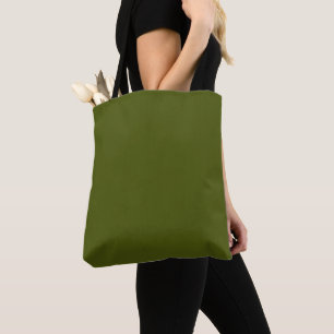 Bolsa Tote cor verde-oliva sólida