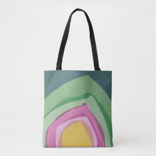 Bolsa Tote Cor verde-rosa moderna