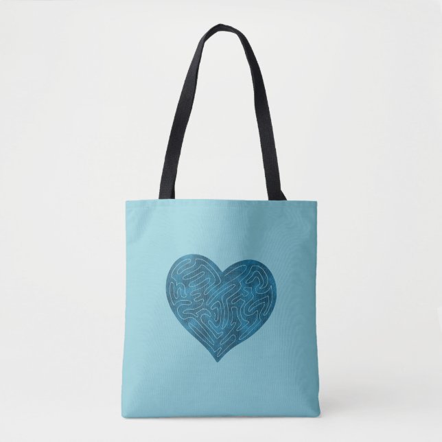 BOLSA TOTE CORAÇÃO A-MAZE-ING (TEAL) (Frente)