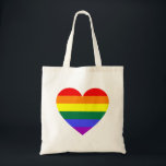 Bolsa Tote Coração arco-íris Orgulho gay LGBT<br><div class="desc">Um coração de arco-íris LGBT celebrando gay,  orgulho lésbico,  bissexual e transexual. Seja colorido e expresse-se,  orgulhe-se,  seja corajoso,  mostre apoio para amigos e/ou família ou mostre ao mundo que o amor é amor.</div>