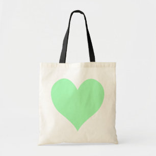 Bolsa Tote Coração bonito do verde da hortelã