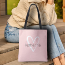 Coração Chic Rosa Bege Personalizado
