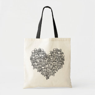 Bolsa Tote Coração Crânio