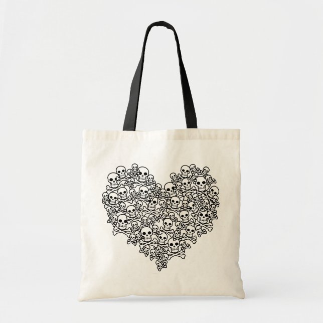 Bolsa Tote Coração Crânio (Frente)