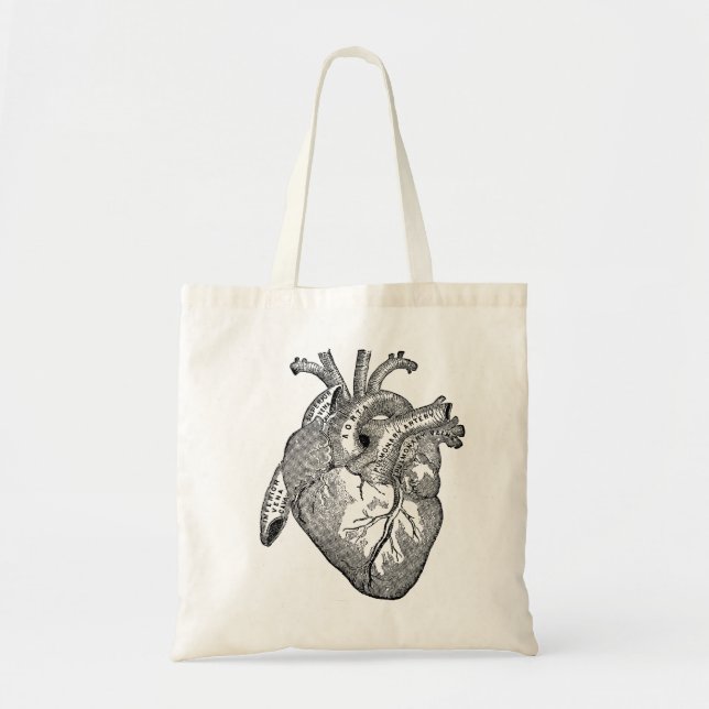 Bolsa Tote Coração da anatomia (Frente)