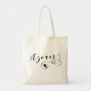 Bolsa Tote Coração da bandeira de Açores, Portugal, açori