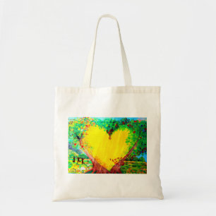 Bolsa Tote coração da sacola do ouro