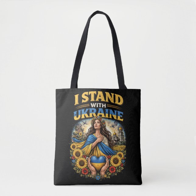 Bolsa Tote Coração da Ucrânia (Frente)