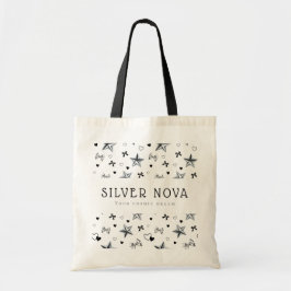 Bolsa Tote Coração de Fita Metálica Coquette Escura Personali