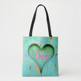 Bolsa Tote Coração de Madeira com Amor