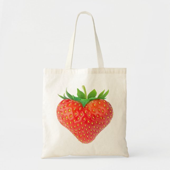 Bolsa Tote Coração de morango (Frente)