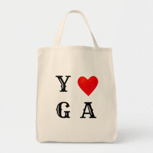 Bolsa Tote Coração de Yoga Moderno