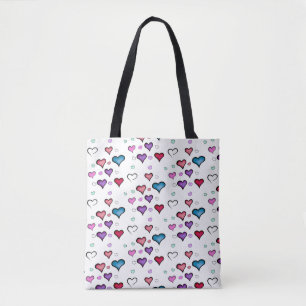 Bolsa Tote coração do dia de os namorados