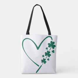 Bolsa Tote Coração do Dia de São Patrício