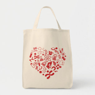 Bolsa Tote Coração do espaço e da ciência