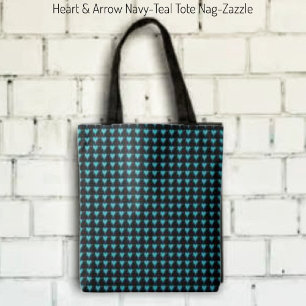 Bolsa Tote Coração e Seta - Marinho Teal