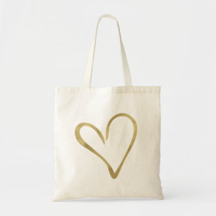 Bolsa Tote Coração Glam Dourado